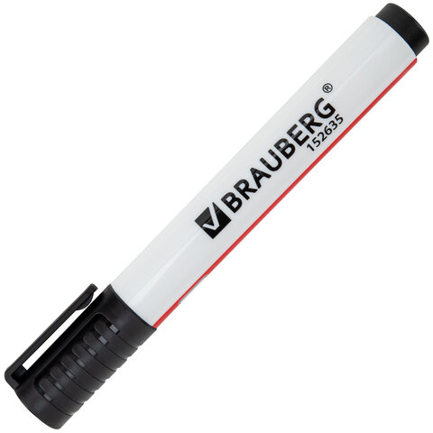 Маркеры стираемые для белой доски НАБОР 4 ЦВЕТА, BRAUBERG "ULTRA WHITEBOARD MARKER", 3 мм, 152635