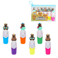 Набор текстовыделителей с топперами 6 ЦВЕТОВ НЕОН, &laquo;КАПИБАРЫ&raquo;, линия 1-4 мм, FUNSTER (ФАНСТЕР), 152646