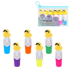 Набор текстовыделителей с топперами 6 ЦВЕТОВ НЕОН, &laquo;КРУТЫЕ УТЯТА&raquo;, линия 1-4 мм, FUNSTER (ФАНСТЕР), 152647