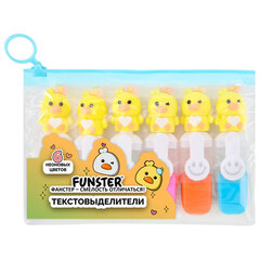 Набор текстовыделителей с топперами 6 ЦВЕТОВ НЕОН, &laquo;НЕЖНЫЕ ЦЫПЛЯТА&raquo;, линия 1-4 мм, FUNSTER (ФАНСТЕР), 152648
