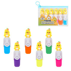 Набор текстовыделителей с топперами 6 ЦВЕТОВ НЕОН, &laquo;НЕЖНЫЕ ЦЫПЛЯТА&raquo;, линия 1-4 мм, FUNSTER (ФАНСТЕР), 152648