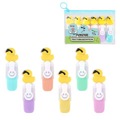 Набор текстовыделителей с топперами 6 ЦВЕТОВ ПАСТЕЛЬ, &laquo;КРУТЫЕ УТЯТА&raquo;, линия 1-4 мм, FUNSTER (ФАНСТЕР), 152652