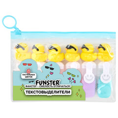 Набор текстовыделителей с топперами 6 ЦВЕТОВ ПАСТЕЛЬ, &laquo;КРУТЫЕ УТЯТА&raquo;, линия 1-4 мм, FUNSTER (ФАНСТЕР), 152652