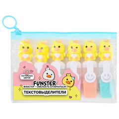 Набор текстовыделителей с топперами 6 ЦВЕТОВ ПАСТЕЛЬ, &laquo;НЕЖНЫЕ ЦЫПЛЯТА&raquo;, линия 1-4мм, FUNSTER (ФАНСТЕР), 152653