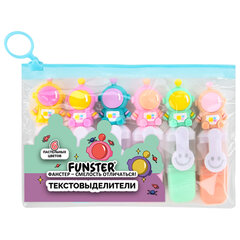 Набор текстовыделителей с топперами 6 ЦВЕТОВ ПАСТЕЛЬ, &laquo;КОСМО&raquo;, линия 1-4 мм, FUNSTER (ФАНСТЕР), 152654