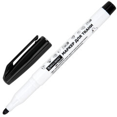 Маркер для ткани ЧЕРНЫЙ, TEXTILE MARKER, несмываемый, круглый наконечник 1-3 мм, BRAUBERG, 152657