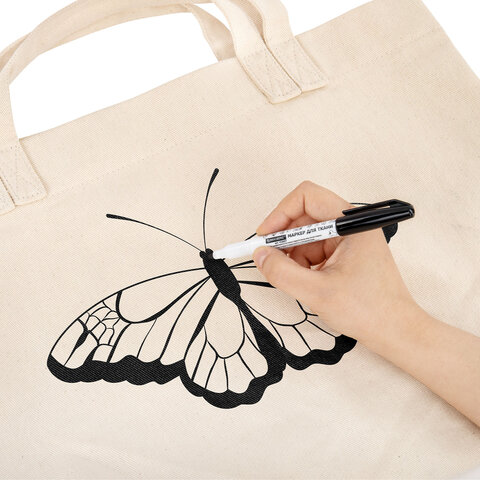 Маркер для ткани ЧЕРНЫЙ, TEXTILE MARKER, несмываемый, круглый наконечник 1-3 мм, BRAUBERG, 152657 - фото 9