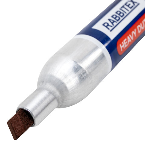 Маркер перманентный строительный для ЛЮБЫХ поверхностей металл, дерево, стекло, пластик, бетон HEAVY DUTY, ЧЕРНЫЙ 3-7 мм, RABBITEX, 152659 - фото 5