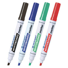 Маркеры стираемые для белой доски НАБОР 4 шт., 4 ЦВЕТА, CENTROPEN &laquo;Dry-Wipe&raquo;, 8569/<wbr/>4, 1-4,5 мм