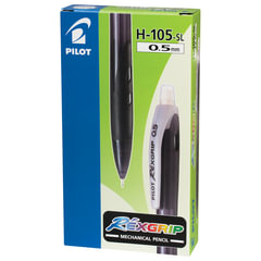 Карандаш механический PILOT Н-105 &laquo;Rex Grip&raquo;, корпус черный, резиновый грип, ластик, 0,5 мм