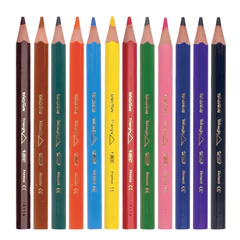 Карандаши цветные утолщенные BIC &laquo;Kids Evolution Triangle&raquo;, 12 цветов, трехгранные, грифель 4 мм, 8297356