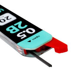 Грифели запасные 0,5 мм, 2B, BRAUBERG, КОМПЛЕКТ 20 шт., &laquo;Black Jack&raquo;, 180448