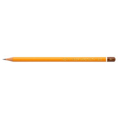 Карандаш чернографитный KOH-I-NOOR 1500, 1 шт., 8H, корпус желтый, заточенный