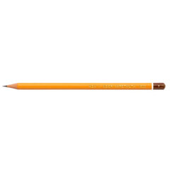 Карандаш чернографитный KOH-I-NOOR 1500, 1 шт., F, корпус желтый, заточенный