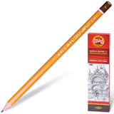 Карандаш чернографитный KOH-I-NOOR 1500, 1 шт., F, корпус желтый, заточенный