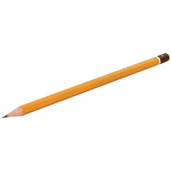 Карандаш чернографитный KOH-I-NOOR 1500, 1 шт., H, корпус желтый, заточенный