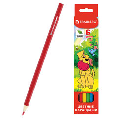 Изображение товара Цветные карандаши BRAUBERG My lovely dogs 6 цветов для детей и художников