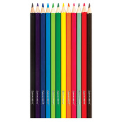 Карандаши цветные BRAUBERG &laquo;My lovely dogs&raquo;, 12 цветов, шестигранные, грифель 3 мм, натуральное дерево, 180531