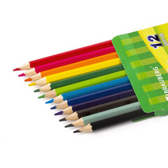 Карандаши цветные BRAUBERG &laquo;Football match&raquo;, 12 цветов, шестигранные, грифель 3 мм, натуральное дерево, 180534