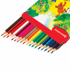 Карандаши цветные BRAUBERG &laquo;My lovely dogs&raquo;, 18 цветов, шестигранные, грифель 3 мм, натуральное дерево, 180546