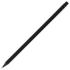 Карандаши чернографитные BRAUBERG НАБОР 6 шт., &laquo;Black Jack&raquo;, НВ, с резинкой, черные, дерево, заточенные, 180608