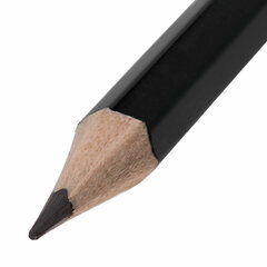 Карандаш чернографитный BRAUBERG, 1 шт., &laquo;Touch line&raquo;, НВ, корпус черный, заточенный, 180621