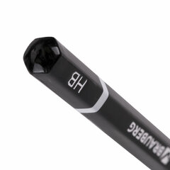 Карандаш чернографитный BRAUBERG, 1 шт., &laquo;Touch line&raquo;, НВ, корпус черный, заточенный, 180621