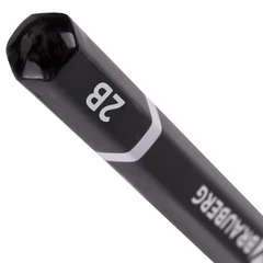 Карандаш чернографитный BRAUBERG, 1 шт., &laquo;Touch line&raquo;, 2В, корпус черный, заточенный, 180623