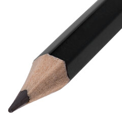 Карандаш чернографитный BRAUBERG, 1 шт., &laquo;Touch line&raquo;, Н, корпус черный, заточенный, 180625