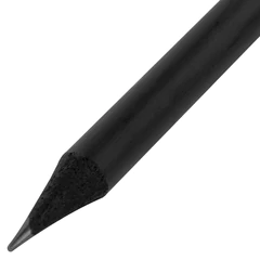 Карандаш чернографитный BRAUBERG, 1 шт., &laquo;Black Wood&raquo;, НВ, с ластиком ассорти, черное дерево, заточенный, 180629
