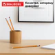 Карандаши чернографитные простые с ластиком HB, ВЫГОДНАЯ УПАКОВКА КОМПЛЕКТ 12 штук, BRAUBERG, 180635