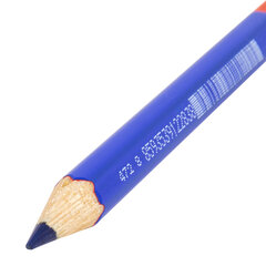 Карандаш двухцветный КРАСНО-СИНИЙ, KOH-I-NOOR, УТОЛЩЕННЫЙ, 1 шт., шестигранный, грифель 3,8 мм, натуральное дерево, 3423