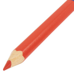 Карандаш двухцветный КРАСНО-СИНИЙ, KOH-I-NOOR, УТОЛЩЕННЫЙ, 1 шт., шестигранный, грифель 3,8 мм, натуральное дерево, 3423