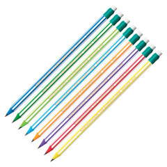 Карандаш чернографитный BIC, 1 шт., &laquo;Evolution Stripes&raquo;, HB, с ластиком, корпус ассорти, 8960342
