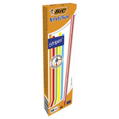 Карандаш чернографитный BIC, 1 шт., &laquo;Evolution Stripes&raquo;, HB, корпус ассорти, 918487