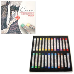 Пастель сухая художественная &laquo;Сонет&raquo;, 24 цвета, круглое сечение, Невская Палитра, 7141224