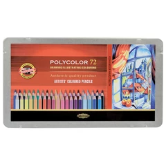 Карандаши цветные художественные KOH-I-NOOR &laquo;Polycolor&raquo;, 72 цвета, 3,8 мм, металлическая коробка