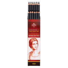 Карандаш угольный KOH-I-NOOR, 1 шт., &laquo;Gioconda&raquo;, корпус черный, средняя твердость, 3,8 мм, 8810002001KS
