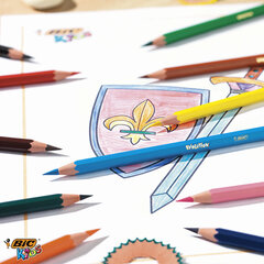 Карандаши цветные BIC &laquo;Kids ECOlutions Evolution&raquo;, 18 цветов, пластиковые, заточенные, европодвес, 937513