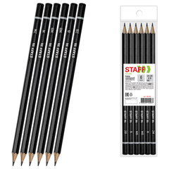 Изображение товара Набор чернографитных карандашей STAFF College 6 шт. 2H-2B