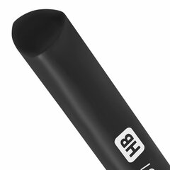 Карандаш чернографитный BRAUBERG, 1 шт., &laquo;Black&White&raquo;, HB, трехгранный, корпус черный, заточенный, 181297