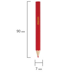 Карандаши цветные ПИФАГОР &laquo;МАЛЫШИ-КАРАНДАШИ&raquo;, 12 цветов, укороченные, шестигранные, натуральное дерево, 181344