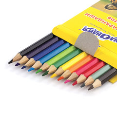 Карандаши цветные ЮНЛАНДИЯ &laquo;МИР ЖИВОТНЫХ&raquo;, 12 цветов, шестигранные, грифель 3 мм, натуральное дерево, 181383