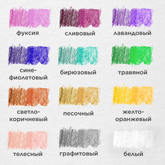Карандаши цветные акварельные BRAUBERG "АКАДЕМИЯ", 24 цвета, шестигранные, грифель 3 мм, натуральное дерево, 181400