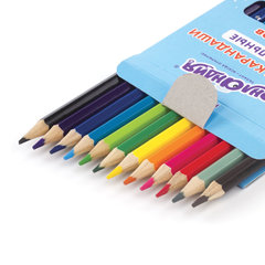 Карандаши цветные акварельные ЮНЛАНДИЯ &laquo;ЮНЫЙ ВОЛШЕБНИК&raquo;, 12 цветов, шестигранные, грифель 3 мм, натуральное дерево, 181402