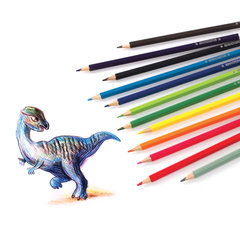 Карандаши цветные акварельные ЮНЛАНДИЯ &laquo;ЮНЫЙ ВОЛШЕБНИК&raquo;, 12 цветов, шестигранные, грифель 3 мм, натуральное дерево, 181402