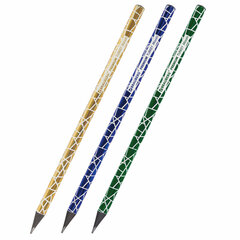 Карандаш чернографитный BRAUBERG &laquo;PREMIUM TURKEY&raquo;, 1 шт., &laquo;Mosaic&raquo;, НВ, ассорти, дисплей, 181569