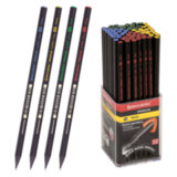 Карандаш чернографитный BRAUBERG "PREMIUM TURKEY", 1 шт., "Trios", НВ, ассорти, дисплей, 181572