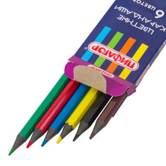 Карандаши цветные ПИФАГОР &laquo;СКАЗОЧНЫЙ ГОРОД&raquo;, 6 цветов, шестигранные, 181582