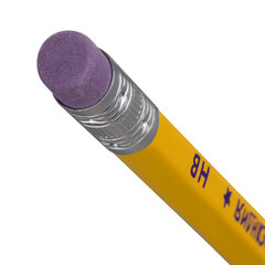 Карандаш чернографитный ЮНЛАНДИЯ, 1 шт., &laquo;Школьный&raquo;, НВ, корпус желтый, с резинкой, 181588